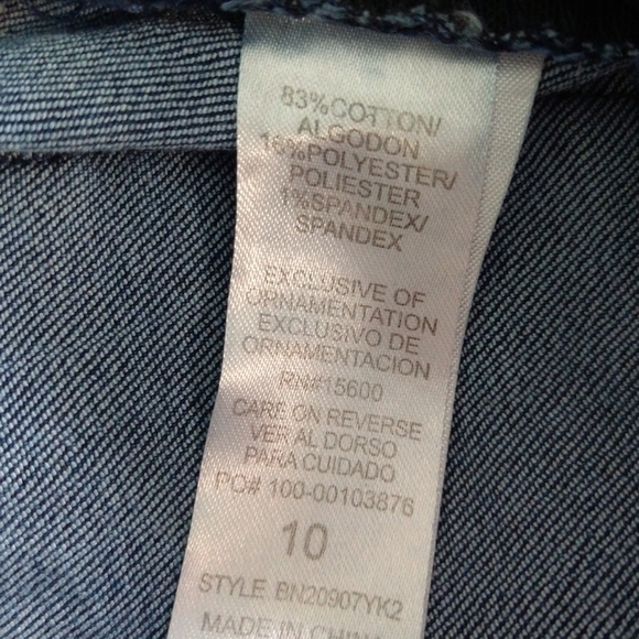 Democracy Ab Technology Dark Wash Distressed Skinny Jeans Tummy Control Stretch - Picture 8 of 9